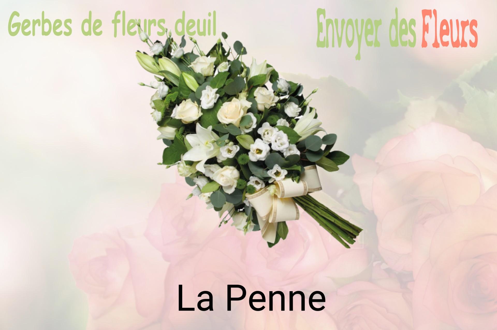 Gerbe de fleurs de deuil livrée à La Penne
